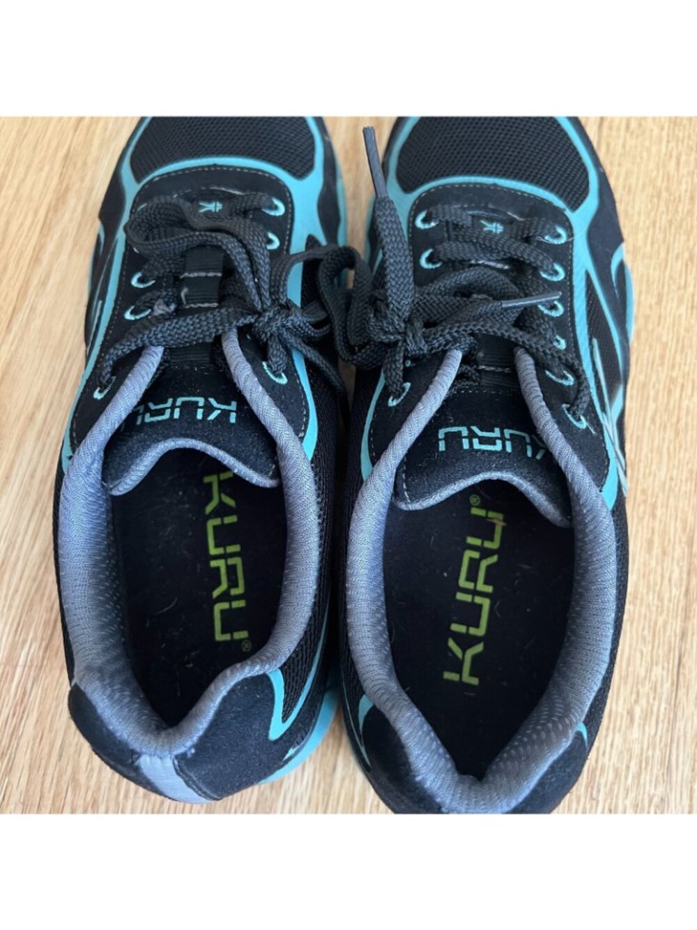 Kuru Carrera Women's Comfort Walking Athletic Shoes Black Teal Size 8 - Picture 8 of 10